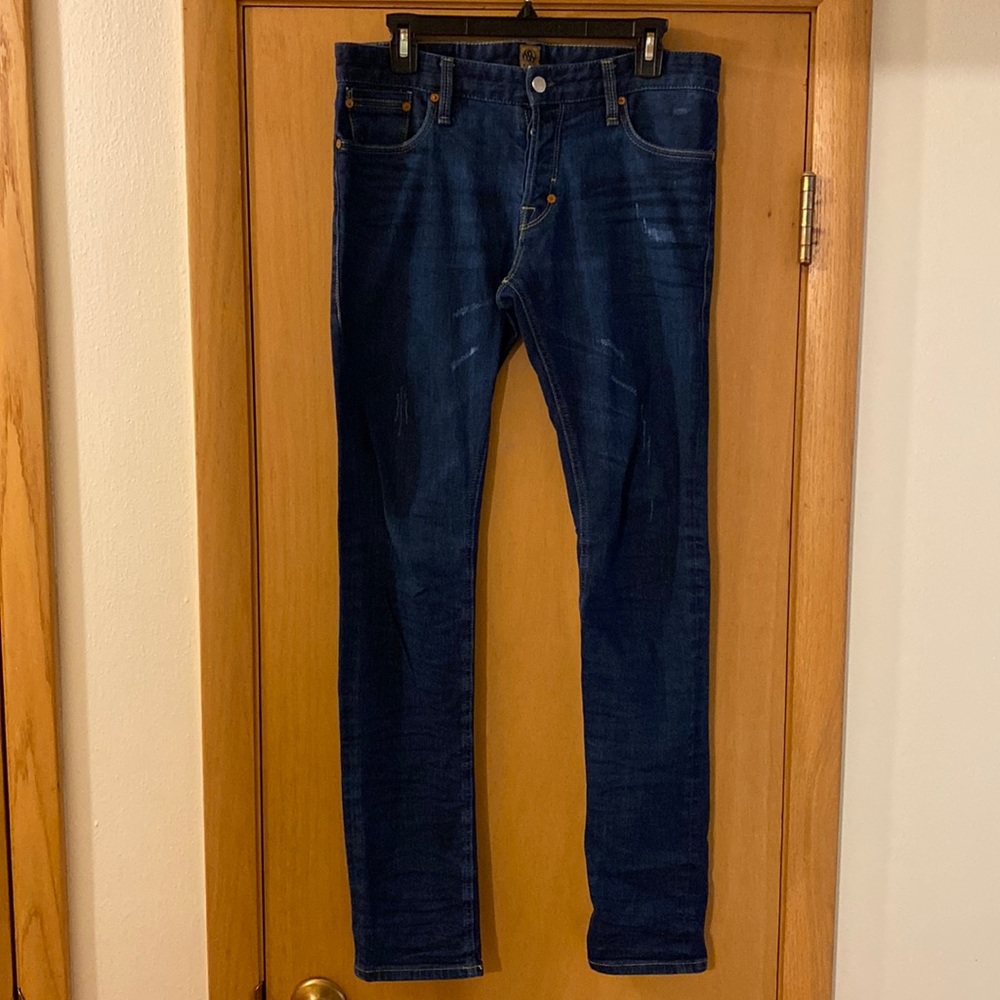 RA-RE Collectors Jeans Rag Recycle Rag Restyle Button Fly Slim Jeans Size 30